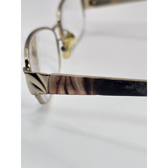 SAKS FIFTH AVENUE women 275 03YG GOLD 55-18-140 Eyeglasses With Case FRAMES ONLY - Picture 12 of 12